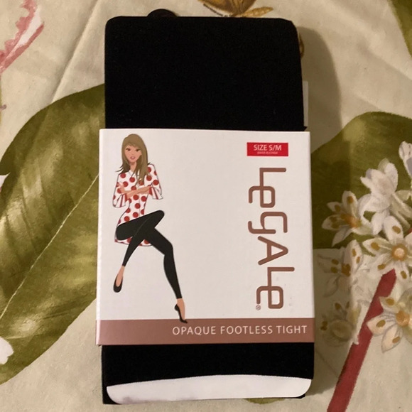 Legale opaque footless tight black size S/M - Picture 1 of 5
